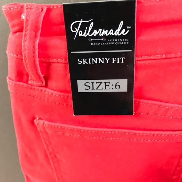 Tailormade Red Skinny Jeans - Picture 4 of 5